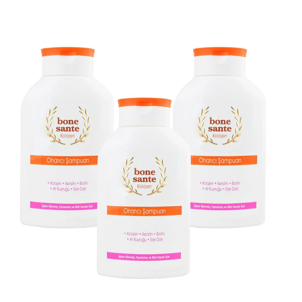 Collagen Keratin Biotin Repair Shampoo - Intensive Care for Damaged Hair - PACK OF 3